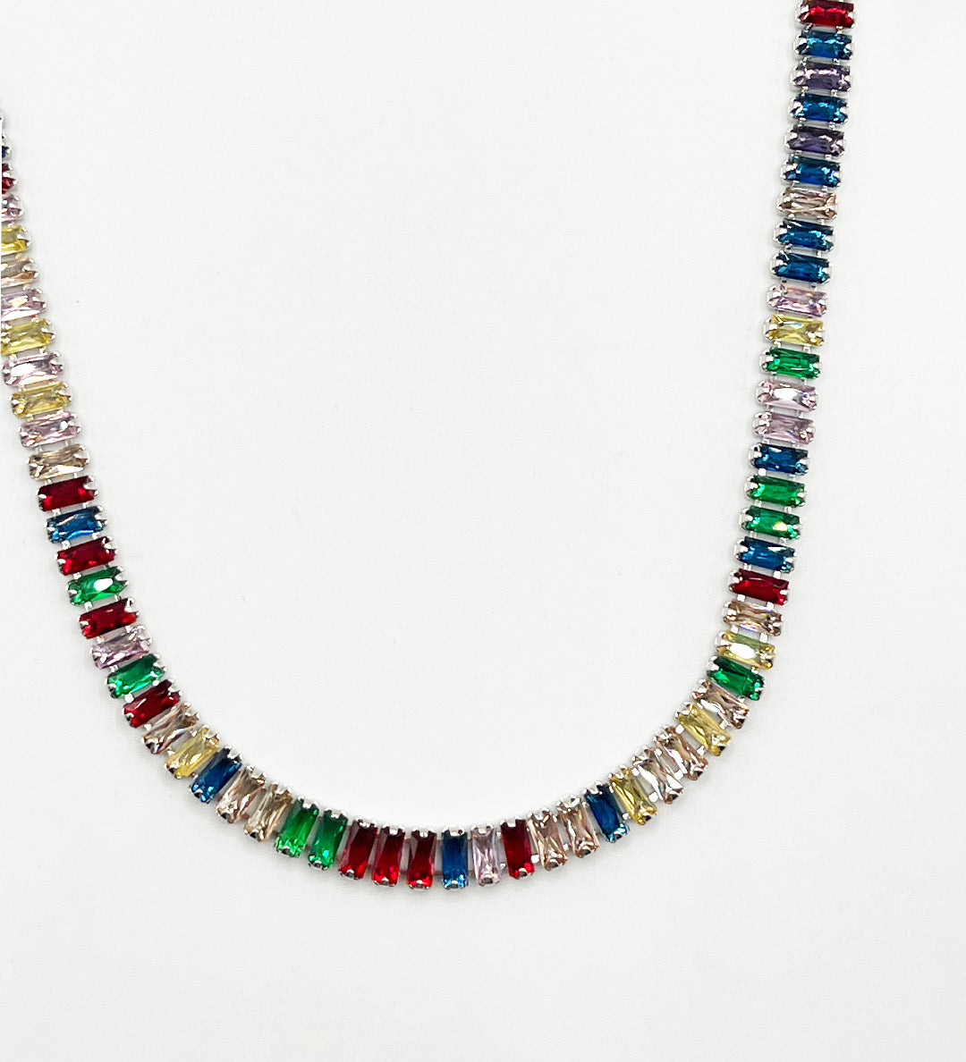 Multicolour Tennis Necklace