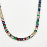Multicolour Tennis Necklace