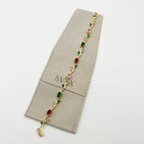 Floral Crystal Gold Bracelet