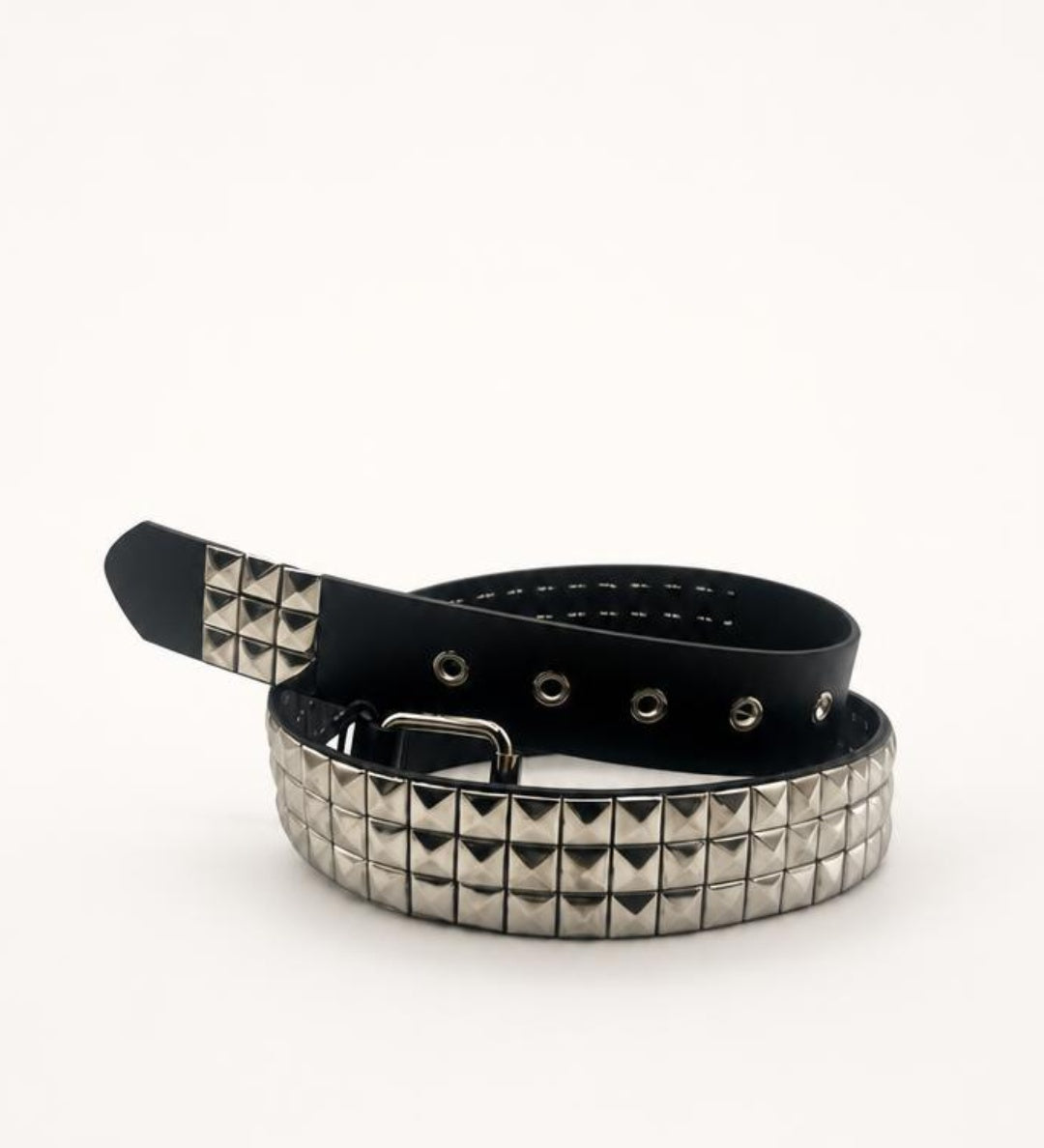 Black Silver Studded Belt