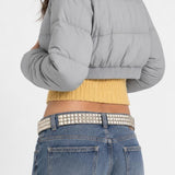 Black Silver Studded Belt