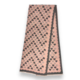 Soft Heart Printed Scarf in Pink & Grey