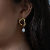 Chunky Hoop with Faux Pearl Earrings