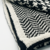 Houndstooth and Herringbone Double Sided Scarf