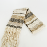 Soft Neutral Striped Scarf