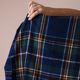 Tartan Print Scarf In Navy