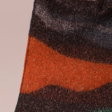 Chunky Contrasting Scarf In Brown Orange