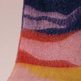 Chunky Contrasting Scarf In Pink Yellow