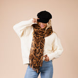 Scarf In Brown Leopard