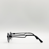 Retro Round Sunglasses in Black - svnx