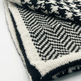 Houndstooth and Herringbone Double Sided Scarf