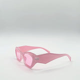 Angular Framed Sunglasses in Pink