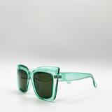 Clear plastic frame cat eye style sunglasses - svnx