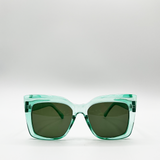 Clear plastic frame cat eye style sunglasses - svnx