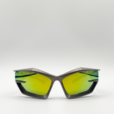 Racer Style Plastic Frame Sunglasses in Multi