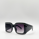 Oversized Square Sunglasses with Diamonte Detail