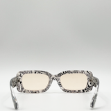 Zebra Print square frame sunglasses