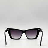 Oversized angular cateye sunglasses