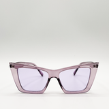 Oversized angular cateye sunglasses in Purple