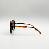 Oversized Lightweight Square Frame Sunglasses in Tortoiseshell