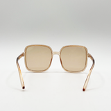 Oversized Lightweight Square Frame Sunglasses in Light Brown