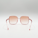 Oversized Lightweight Square Frame Sunglasses in Pale Pink