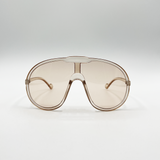 Wave Mask Sunglasses in Champagne