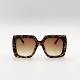 Oversized Square Frame in Brown Tortoiseshell