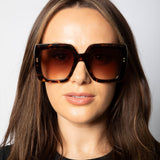 Oversized Square Frame in Brown Tortoiseshell