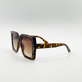 Oversized Square Frame in Brown Tortoiseshell