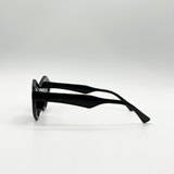 Vintage Style Angular Sunglasses in Black