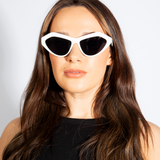Angular Sunglasses in White - svnx