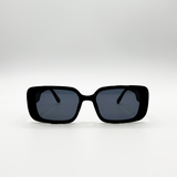 Oversized Rectangle Sunglasses in Black