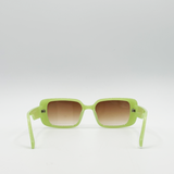 Oversized Rectangle Sunglasses in Green