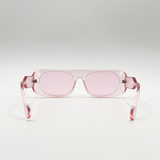 Flat Top Oval Sunglasses in Pale Pink