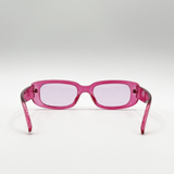 Oval Sunglasses in Translucent Hot Pink