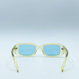 Oval Sunglasses in Translucent Green