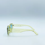 Oval Sunglasses in Translucent Green