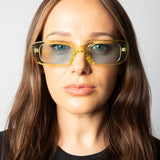 Oval Sunglasses in Translucent Green