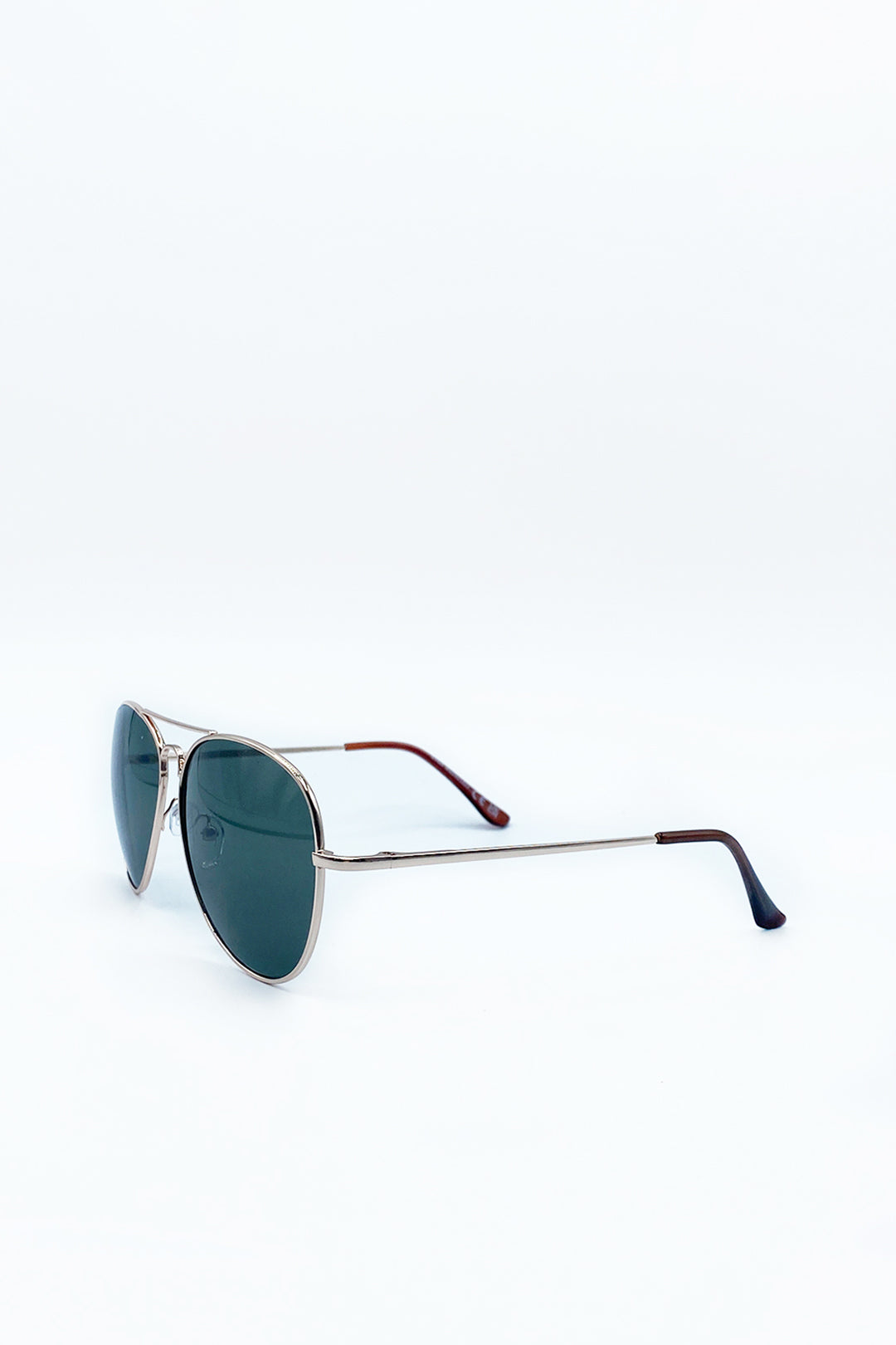Gold Frame Aviators with Khaki Lenses - svnx