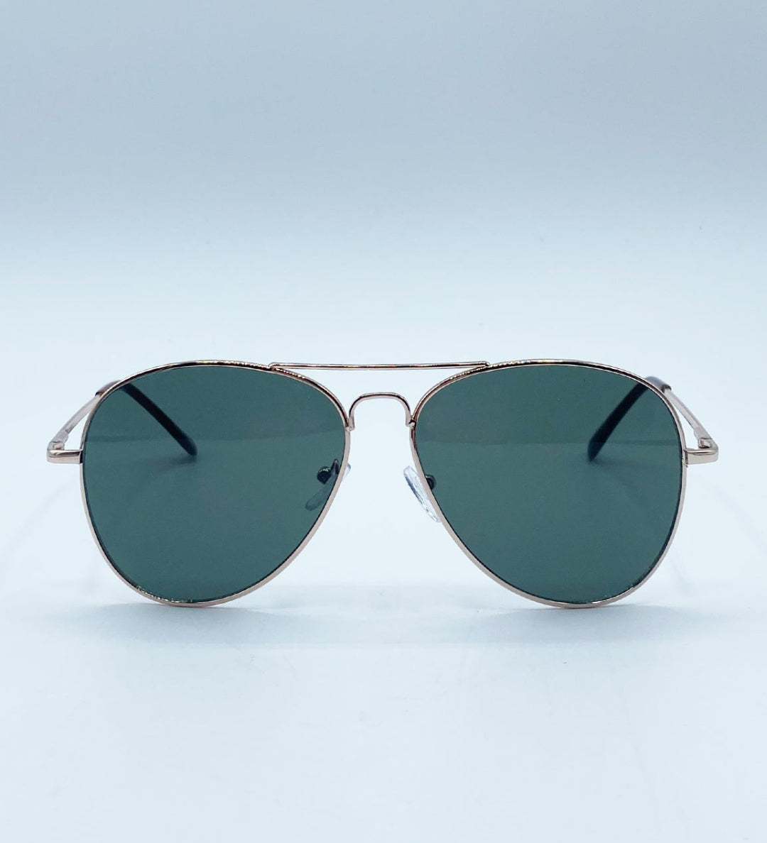 Gold Frame Aviators with Khaki Lenses - svnx