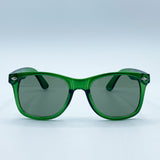 SVNX Green Wayfarer Sunglasses with Green Lenses