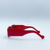 Chunky Rectangle Sunglasses in Red