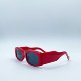 Chunky Rectangle Sunglasses in Red