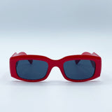 Chunky Rectangle Sunglasses in Red