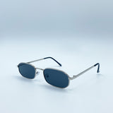 SVNX Small Metal Oval Frame in silver with Black Lenses