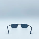 SVNX Small Metal Oval Frame in silver with Black Lenses