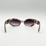 Smoke Effect Angular Sunglasses in Brown