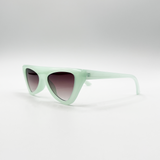 Flat Top Triangular Sunglasses in Mint