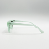 Flat Top Triangular Sunglasses in Mint